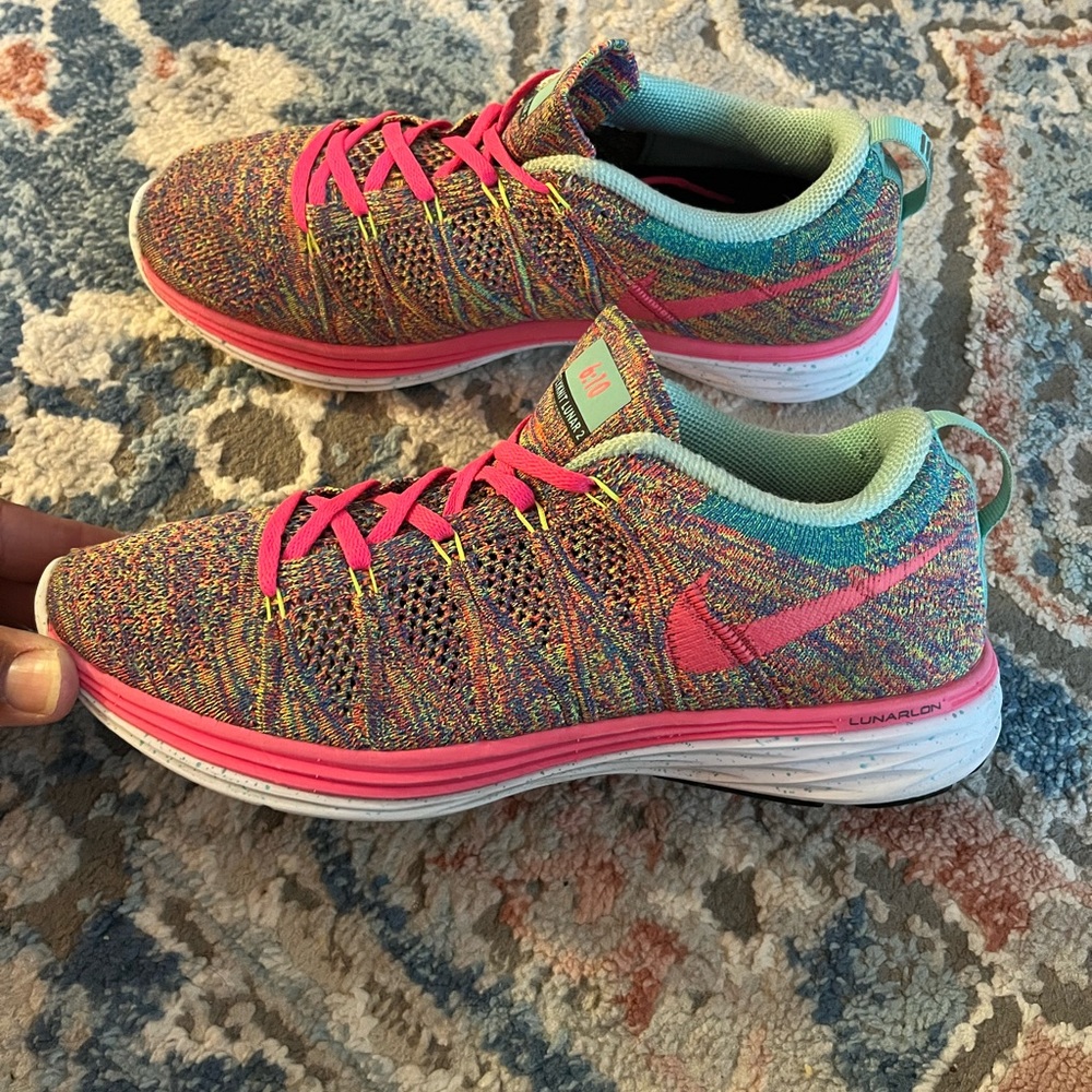 Nike flyknit lunar 2 id size 9 🏃‍♀️ multicolor women